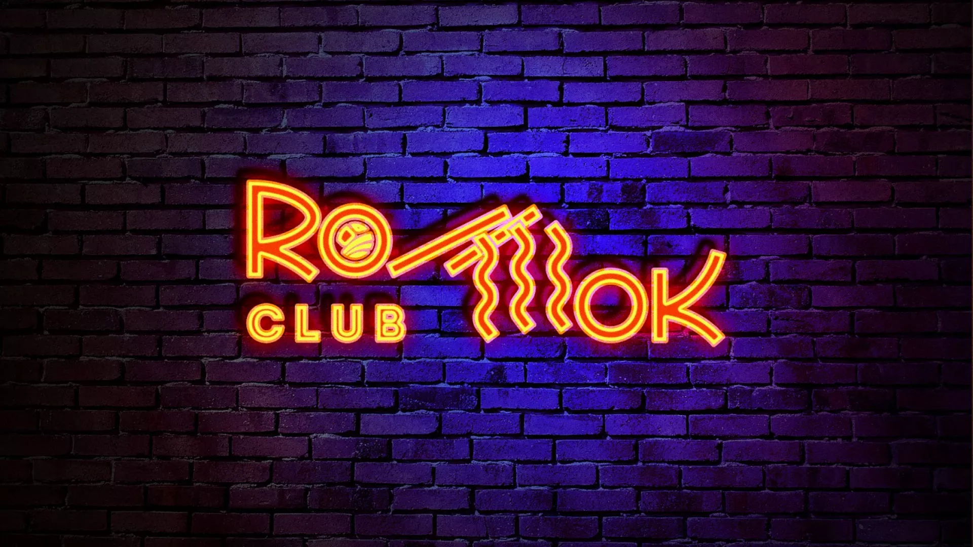 Разработка светящейся интерьерной вывески суши-бара «Roll Wok Club» в Тарко-Сале